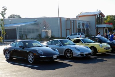Porsche 911 Carrera S (997), Porsche 911 Turbo (997) and circa 2005 Ford Thunderbird (3798)