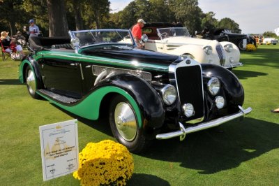 1937 Delage D8-120 Deltasport Three-Position Cabriolet by Henri Chapron, owner: Paul Gould, New York, NY (9054)