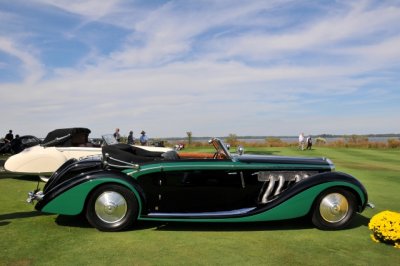 1937 Delage D8-120 Deltasport Three-Position Cabriolet by Henri Chapron, owner: Paul Gould, New York, NY (9060)