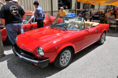 1970s Fiat 124 Spider, with 1970s Alfa Romeo Montreal, which drove away before I had a chance to photograph it (0177)
