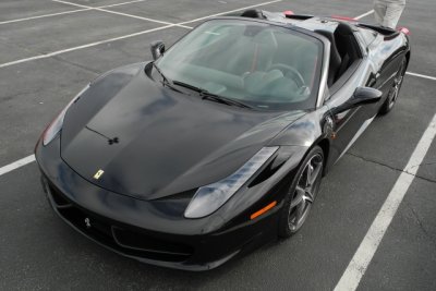 Late-model Ferrari 458 Spider at Hunt Valley Cars & Coffee (7960)