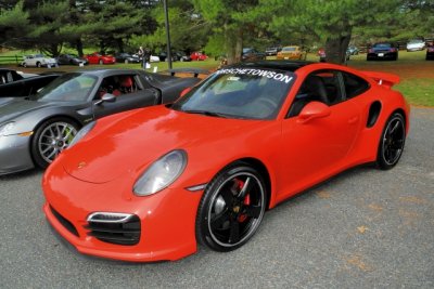 2016 Porsche 911 Turbo in Lava Orange at 46th Chesapeake Challenge of the Porsche Club of America's Chesapeake Region (8306)