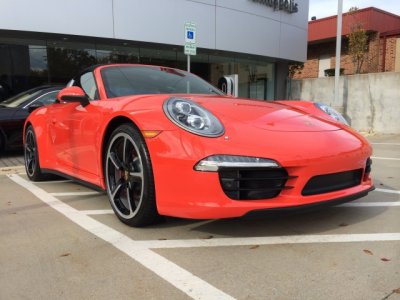 2016 Porsche 911 Targa 4S in Lava Orange at Porsche of Annapolis, $148,970, with about $31,000 in options (iPhone 2331)