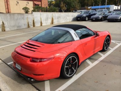 2016 Porsche 911 Targa 4S in Lava Orange at Porsche of Annapolis, $148,970, with about $31,000 in options (iPhone 2335)