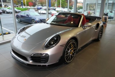 2016 Porsche 911 Turbo S Cabriolet, base price $194,600, actual price $214,775 with options, at Porsche of Towson (8442)