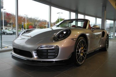 2016 Porsche 911 Turbo S Cabriolet, base price $194,600, actual price $214,775 with options, at Porsche of Towson (8448)