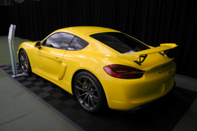 2016 Cayman GT4 (981), 385 hp, 183 mph top speed, 0-60 mph in 4.2 secs., $84,600 base MSRP, $104,845 with options (7108)