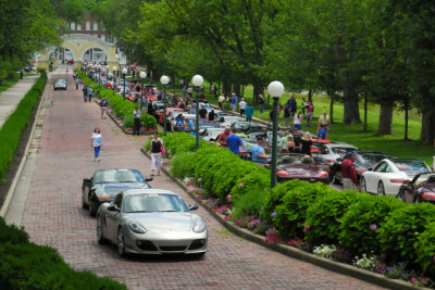 Preparing for Parade of Porsches from West Baden to Paoli and back to French Lick (7174)