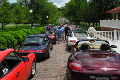 Preparing for Parade of Porsches from West Baden to Paoli and back to French Lick (7175)