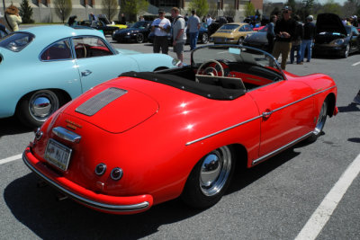 1956 356 Speedster, concours area, 38th Annual Porsche-Only Swap Meet in Hershey (0213)