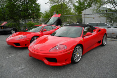 Early 2000s Ferrari 360 Modena, left, and 360 Spider (0690)