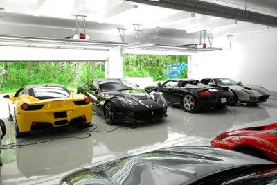 From left, Ferrari 458 Italia, Ferrari F12 Berlinetta, Porsche Carrera GT and Ford GT (0845)