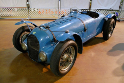 1936 Delahaye 135S -- not part of demo, but a contemporary of more aerodynamic 1936 Bugatti Type 57G Tank (1907)