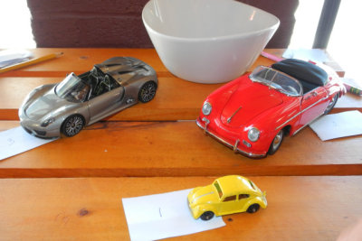 The People's Choice Concours for scale-model cars was won by Manny Alban's 1:18 replica of a 1959 Porsche 356B Speedster. (8877)