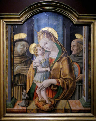 Carlo Crivelli, Italian, 1430/351495, Virgin and Child with Saints and Donor, about 1490, Walters Art Museum, Baltimore (9270)