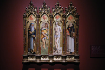 Carlo Crivelli, Italian, 1430/351495, Four Saints, about 14881490, Denver Art Museum: Simon Guggenheim Memorial Collect.(9272)