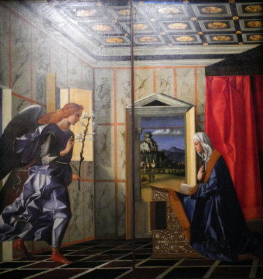 Giovanni Bellini, Italian, active by 1459died 1516, Annunciation, early 1500, Gallerie dellAccademia, Venice (9303)