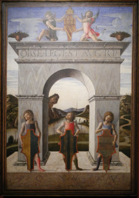 Alvise Vivarini, Italian, 14461502, Triumphal Arch of Doge Nicol Tron, 14711473, Gallerie dellAccademia, Venice (9307)