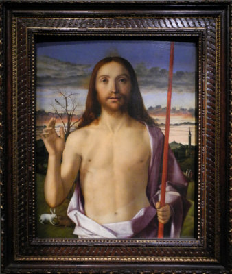Giovanni Bellini, Italian, active by 1459, died 1516, Christ Blessing, about 1500, Kimbell Art Museum, Fort Worth, Texas (9325)
