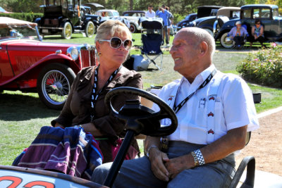 Lady Susie Moss and racing legend Sir Stirling Moss, Concorso Santa Fe, NM, 2011 (1386)