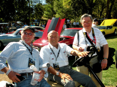 With racing legend Sir Stirling Moss, center, Concorso Santa Fe, NM, 2011. Photo taken by famed restorer Paul Russell. (2650)
