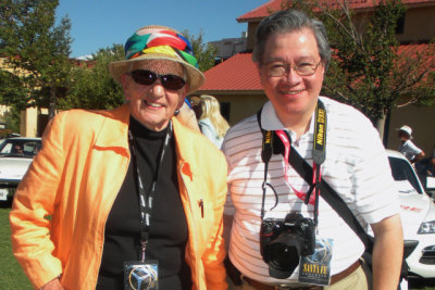 With famed racing driver and automotive journalist Denise McCluggage, Concorso Santa Fe, NM, 2011 (2651)