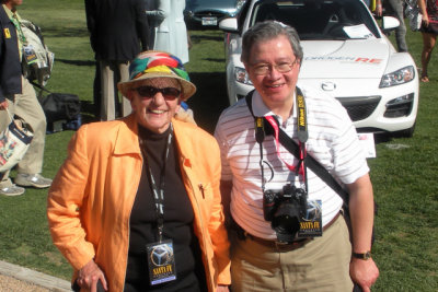 With famed racing driver and automotive journalist Denise McCluggage, Concorso Santa Fe, NM, 2011 (2652)