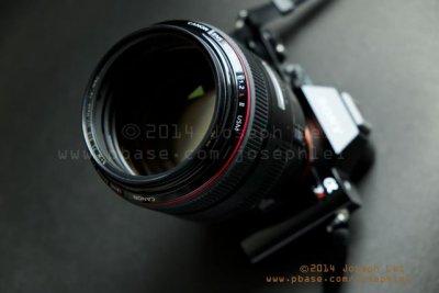 Canon 85mm f/1.2 II <p>The monster eye