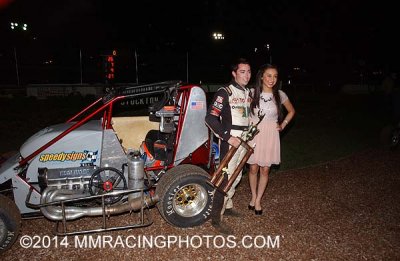 3-21-14 Stockton 99 Dirt Track : BCRA Midgets - 360 Sprints