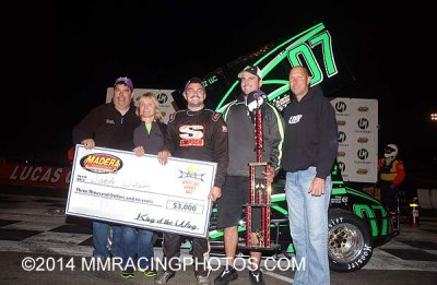 11-21-14  Madera Speedway: King of Wing Sprintcars - NCMA - Supers - HPD Midgets