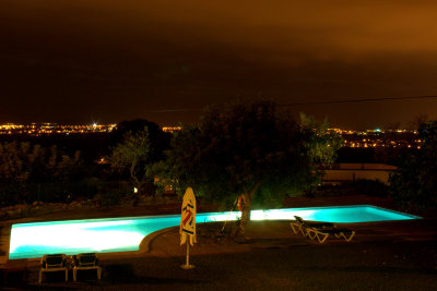 Villa Pool At Night