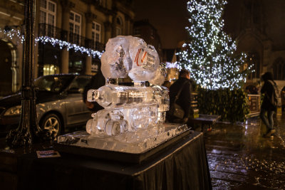 Steam Train Ice Sculpture