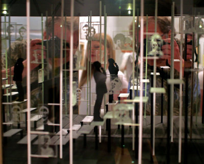 Reflection in doll house room mirrors
