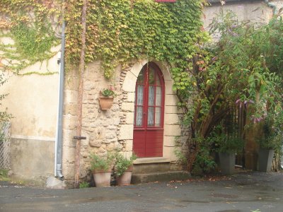 Little house with red door