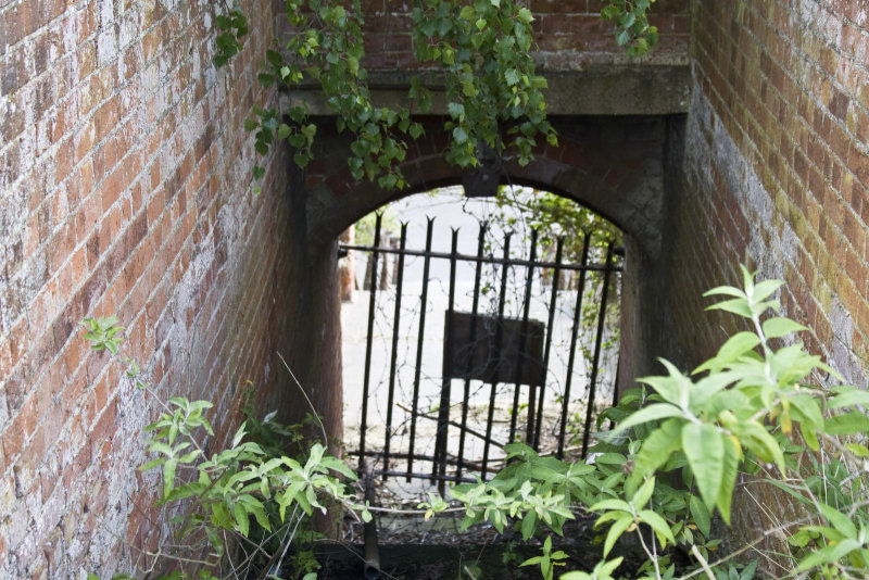 The steps at the bottom of Benbow Lane that lead down to the Enright Block