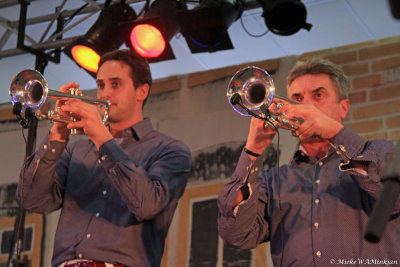 Two trumpet players
