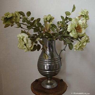 Silver tinning vase