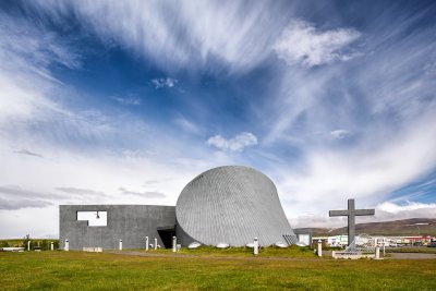 Crater shaped church at Blndus