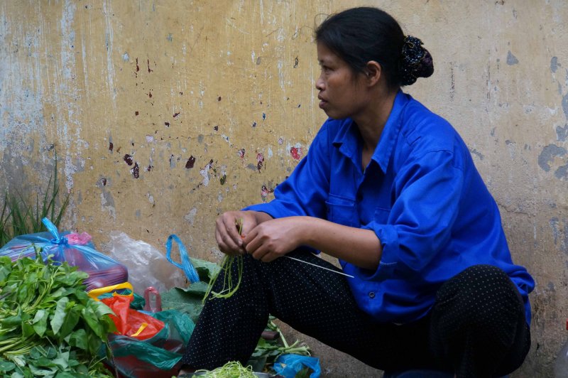 Vendor in Blue