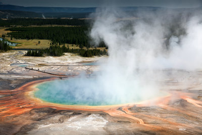 Yellowstone National Park, Grand Prismatic Spring, WY