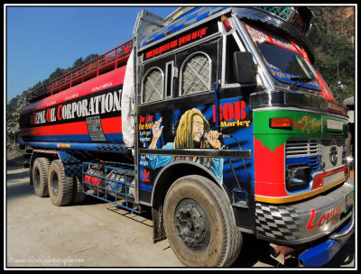 the colourful lorries of Nepal
