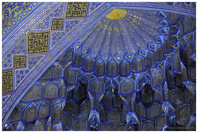 ceiling of the dome of Gur-e Amir Mausoleum