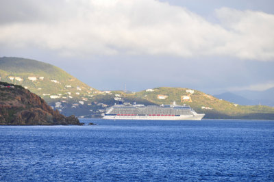 The Celebrity Reflection heading out of Charlotte Amalie