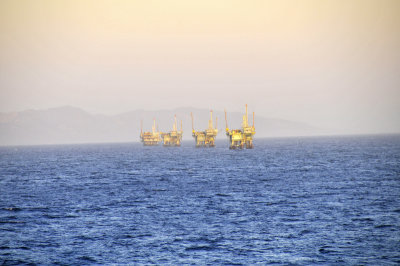 Oil rigs off Santa Barbara