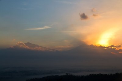 Sunrise over Borobudur
