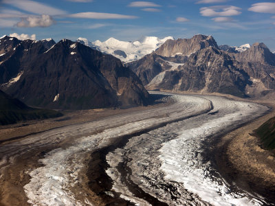 Trail of a receding glacier