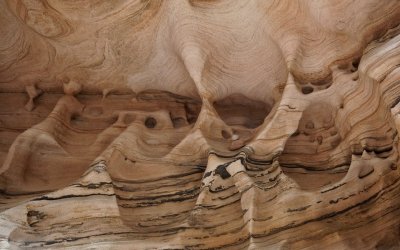 sculpted rock in Hidden Canyon