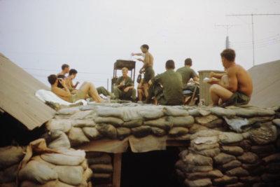 Cookout on top of a bunker