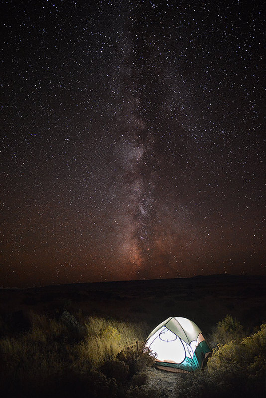 Jimmy's tent at Diamond Craters