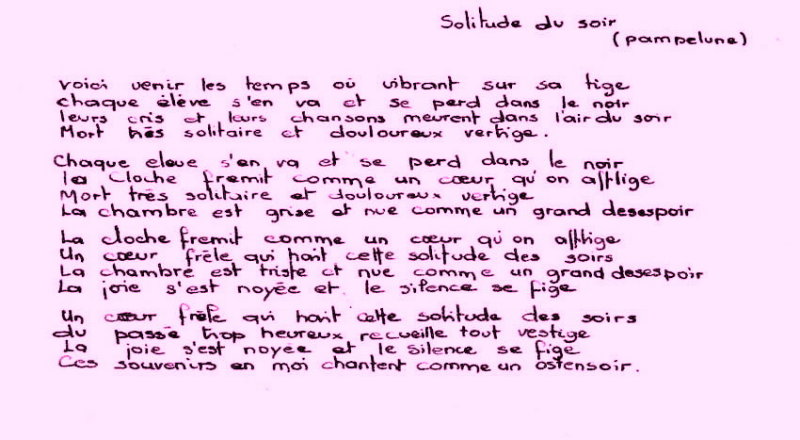 Solitude : quand les jolies Marie et Catherine professaient  Pampelune